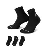 Jordan Everyday Ankle Socks 3-Pack Black - Musta - Sukat
