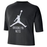 Jordan NBA Brooklyn Nets Essential Boxy Wmns Tee - Musta - Lyhythihainen T-paita