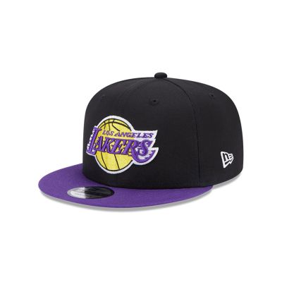 New Era LA Lakers Team Side Patch Black 9FIFTY Snapback Cap - Musta - Korkki