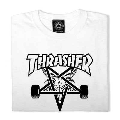 Thrasher Skate Mag Skategoat Short Sleeve Tee White - Valkoinen - Lyhythihainen T-paita