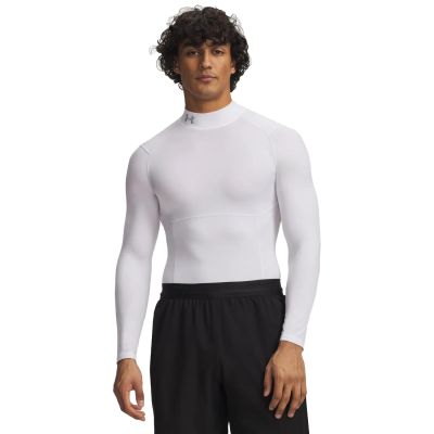 Under Armour HG Elite Comp Mock Long-Sleeve White - Valkoinen - Pitkähihainen kompressiopaita Under Armour HG Elite Comp Mock Long-Sleeve White - Valkoinen - Pitkähihainen kompressiopaita