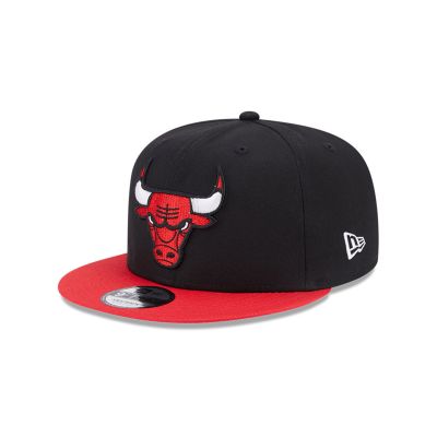 New Era Chicago Bulls Team Side Patch Black 9FIFTY Snapback Cap - Musta - Korkki