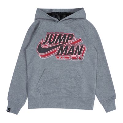 Jordan Jumpman x Nike Stacked Pullover Boys Hoodie Carbon Heather - Harmaa - Huppari