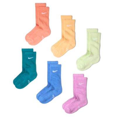 Nike Everyday Kids' Cushioned Crew Socks (6 Pairs) Multi-Color - Monivärinen - Sukat Nike Everyday Kids' Cushioned Crew Socks (6 Pairs) Multi-Color - Monivärinen - Sukat