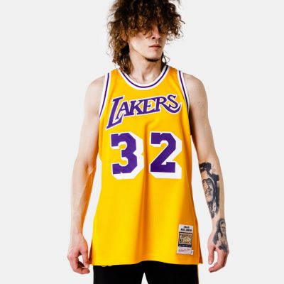 Mitchell & Ness Authentic Jersey Los Angeles Lakers Magic Johnson Yellow - Keltainen - Jersey Mitchell & Ness Authentic Jersey Los Angeles Lakers Magic Johnson Yellow - Keltainen - Jersey