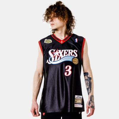 Mitchell & Ness Authentic Jersey Philadelphia 76ers Allen Iverson Black - Musta - Jersey Mitchell & Ness Authentic Jersey Philadelphia 76ers Allen Iverson Black - Musta - Jersey