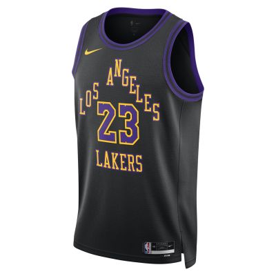 Nike Dri-FIT LA Lakers LeBron James City Edition 23/24 Swingman Jersey - Musta - Jersey