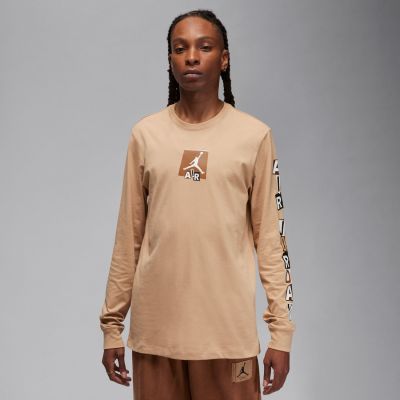 Jordan Brand Graphic Long-Sleeve Tee Hemp - Ruskea - Lyhythihainen T-paita