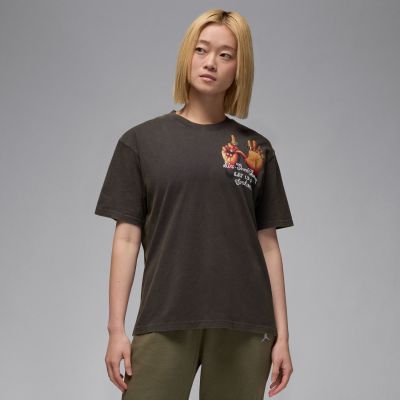 Jordan Wmns Graphic Tee Off Noir - Harmaa - Lyhythihainen T-paita