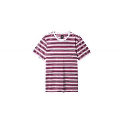 Vans Mn Knollwood Stripe White/Fuchsia Purple - Vaaleanpunainen - Lyhythihainen T-paita