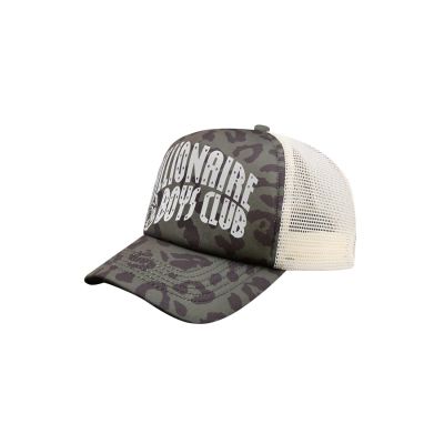 Billionaire Boys Club Leopard Print Arch Logo Trucker Cap - Vihreä - Korkki Billionaire Boys Club Leopard Print Arch Logo Trucker Cap - Vihreä - Korkki