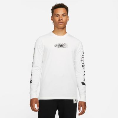 Jordan Jumpman Long-Sleeve - Valkoinen - Pitkähihainen T-paita Jordan Jumpman Long-Sleeve - Valkoinen - Pitkähihainen T-paita