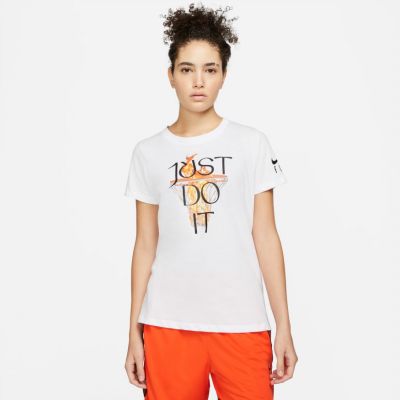 Nike Dri-Fit "Just Do It" Wmns Basketball Tee - Valkoinen - Lyhythihainen T-paita