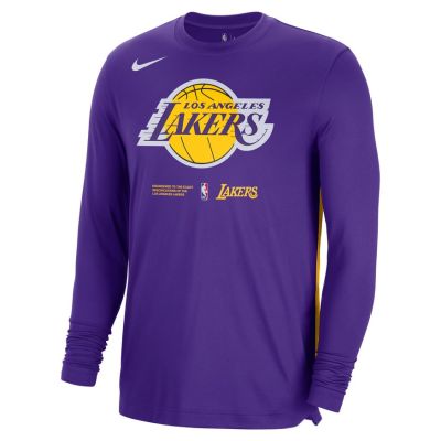 Nike Dri-FIT NBA Los Angeles Lakers Long-Sleeve Top - Violetti - Lyhythihainen T-paita