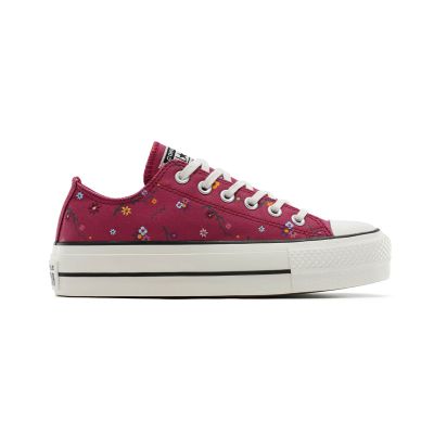 Converse Chuck Taylor All Star Lift Platform Floral Patchwork - Punainen - Lenkkarit Converse Chuck Taylor All Star Lift Platform Floral Patchwork - Punainen - Lenkkarit