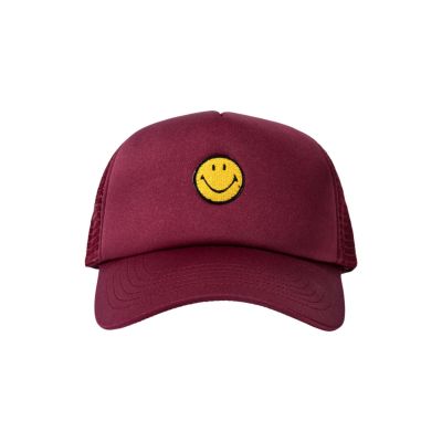 Market Smiley Studios Trucker Hat Wine - Punainen - Korkki