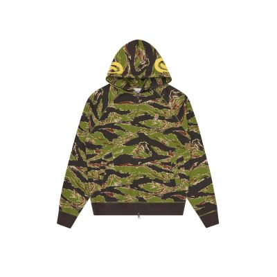 ICECREAM Smiley Tiger Stripe Full Zip-Trough Hoodie - Monivärinen - Huppari ICECREAM Smiley Tiger Stripe Full Zip-Trough Hoodie - Monivärinen - Huppari