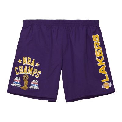 Mitchell & Ness NBA LA Lakers Team Heritage Woven Shorts - Violetti - Shortsit