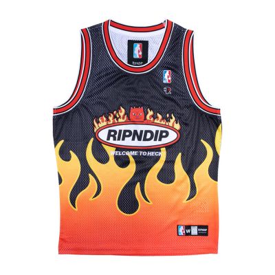 Rip N Dip Welcome To Heck Basketball Jersey - Musta - Jersey