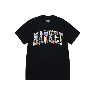 MARKET Work Of Arc Tee Black - Musta - Lyhythihainen T-paita MARKET Work Of Arc Tee Black - Musta - Lyhythihainen T-paita