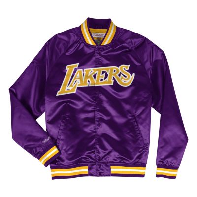 Mitchell & Ness NBA LA Lakers Lightweight Satin Jacket Purple - Violetti - Takki